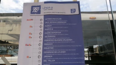 ruta de los camiones rtp pantitlán