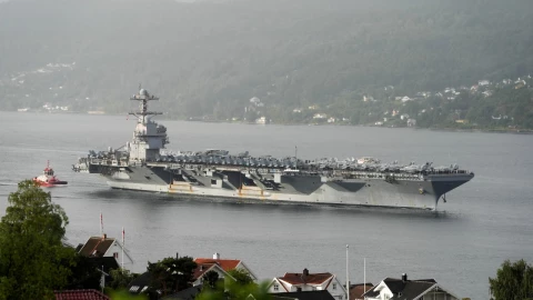 Foto del portaaviones USS Gerald R. Ford, de Estados Unidos.
