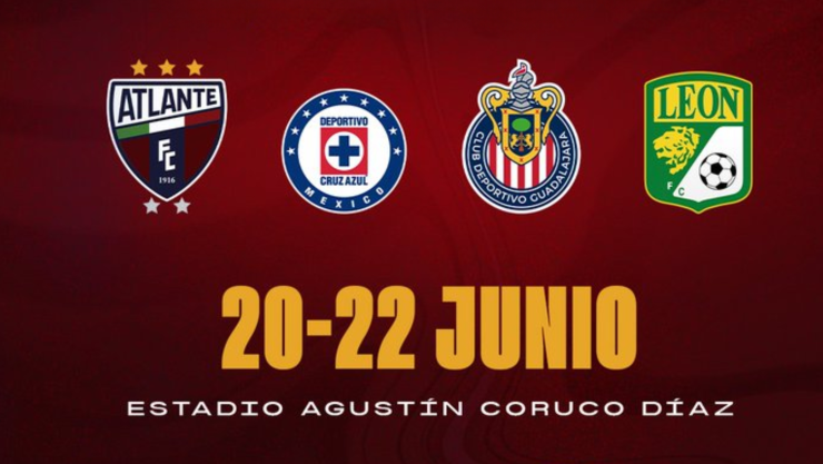 Cruz Azul, León, Chivas y Atlante jugarán cuadrangular en Zacatepec.