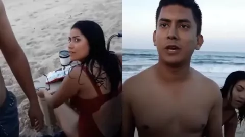 Mujer infiel es confrontada por su pareja en acapulco