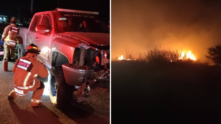 Accidente en Puentecillas e incendio de pastizal en Guanajuato capital movilizan a bomberos, 1 febrero 2025.png