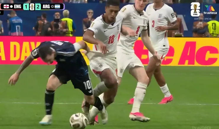 Messi y Bellingham trifulca Argentina Inglaterra