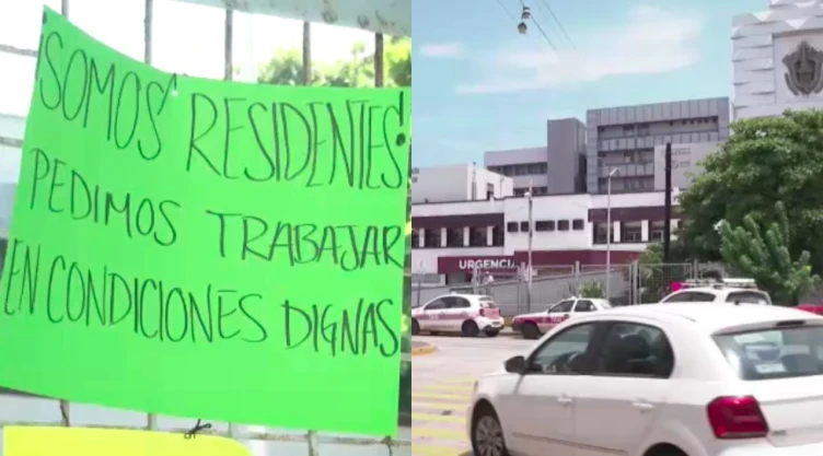 Protestas en hospitales de Veracruz.