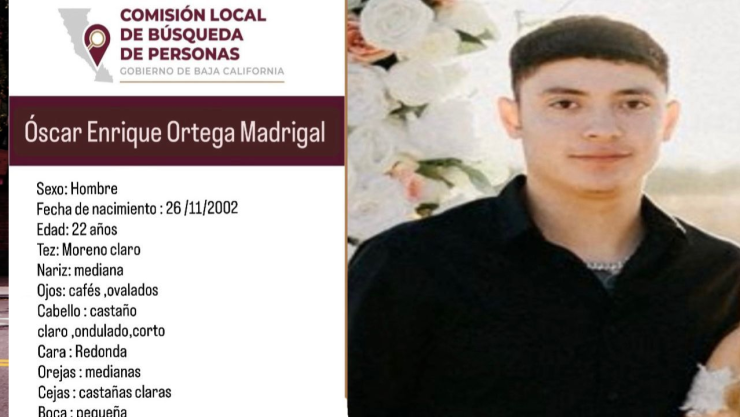 ¡Tiene 22 años! Familiares buscan a Óscar Enrique Ortega Madrigal, joven desaparecido en Tijuana