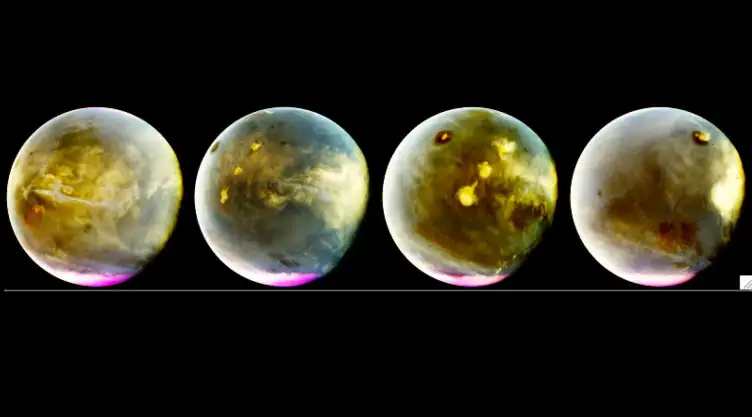 Fotos de Marte tomadas por el explorador Maven de la NASA.