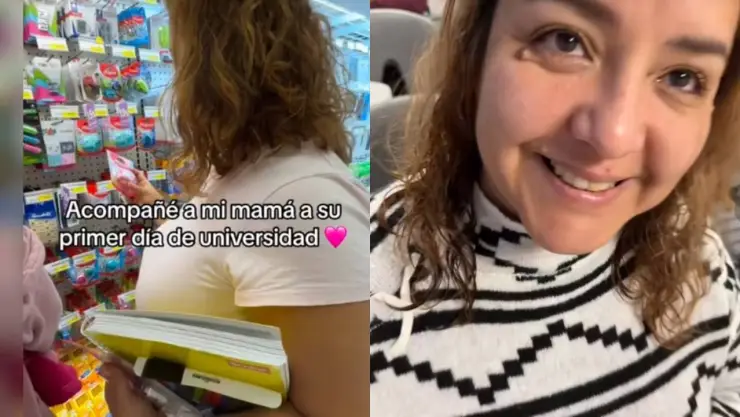 Hija acompaña a su mamá a su primer día de universidad y vuelve viral en TikTok