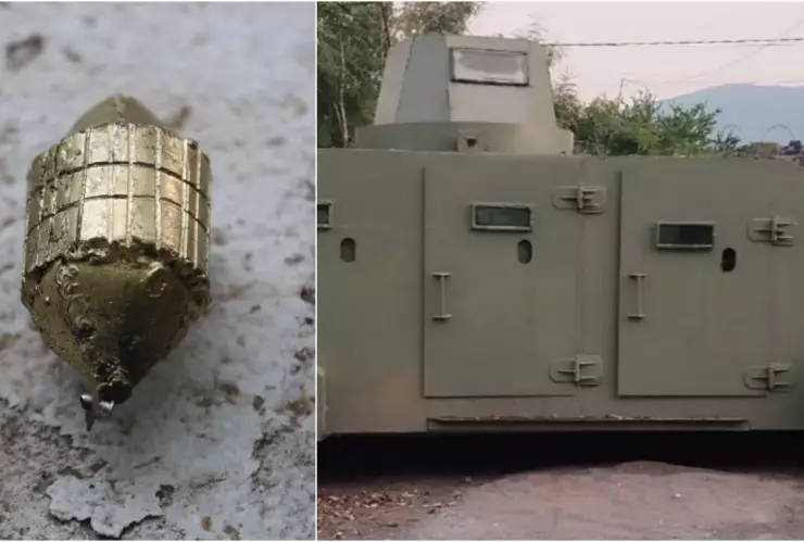 La Ruana Michoacan drones explosivos ataque decomiso unidades