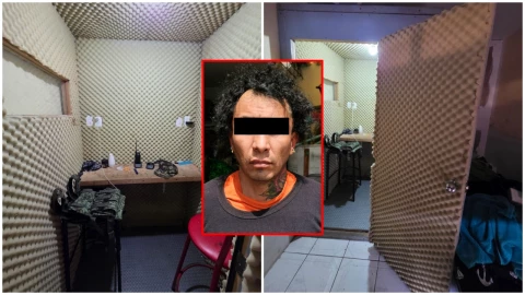 Yosafath “N”, “Contador”, detenido por extorsión en su modalidad de secuestro virtual.