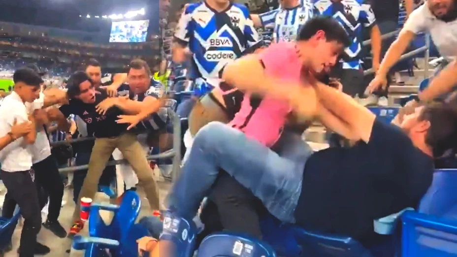 Aficionados de ambas escuadras se dijeron de cosas y con el calor del terminaron en golpes