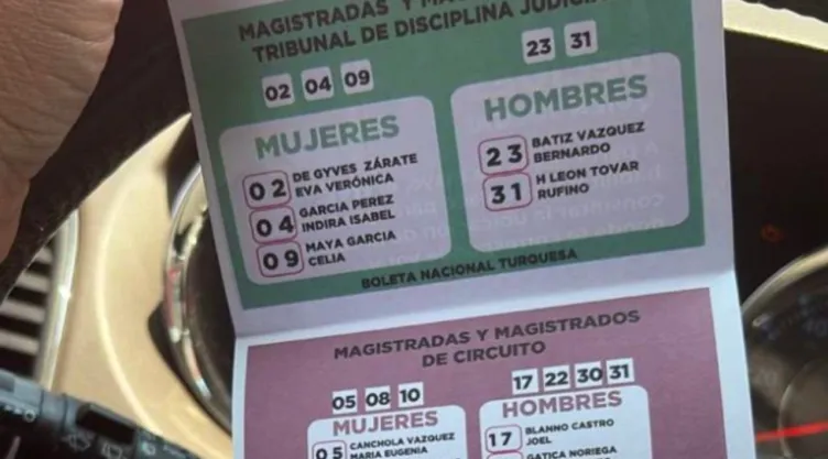 Acordeones para elección judicial.