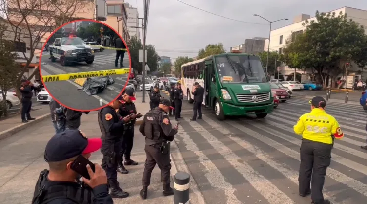 Microbús atropella y mata a un peatón en avenida Revolución, en la CDMX; se dio a la fuga