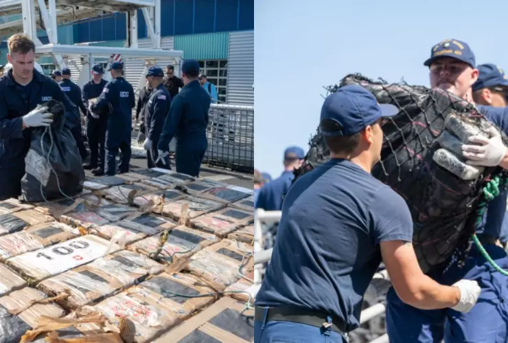 Guardia costera de EU agradece apoyo de SEMAR por asegurar drogas en Pacífico