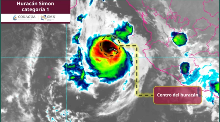 Huracán “Simon” se degrada a categoría 1 este martes 13 de octubre: Dónde está y qué estados afectará hoy