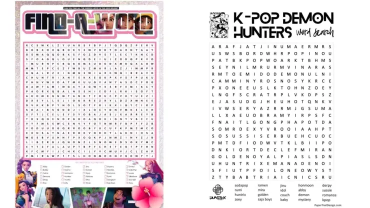 Sopa de letras de Kpop Demon Hunters nivel alto.jpeg