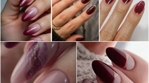 u&ntilde;as color vino