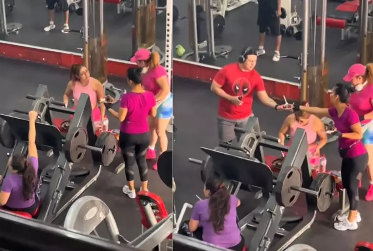 VIDEO | ¿Fit o fat? Captan a un grupo de personas comiendo pastel en plena rutina de gimnasio