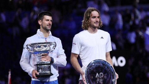 Novak Djokovic y Stefanos Tsitsipas