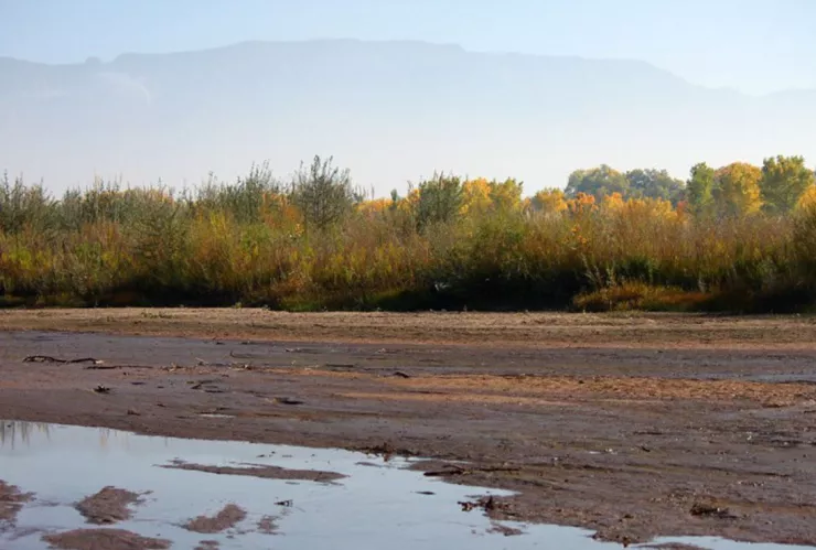 Río bravo de seca