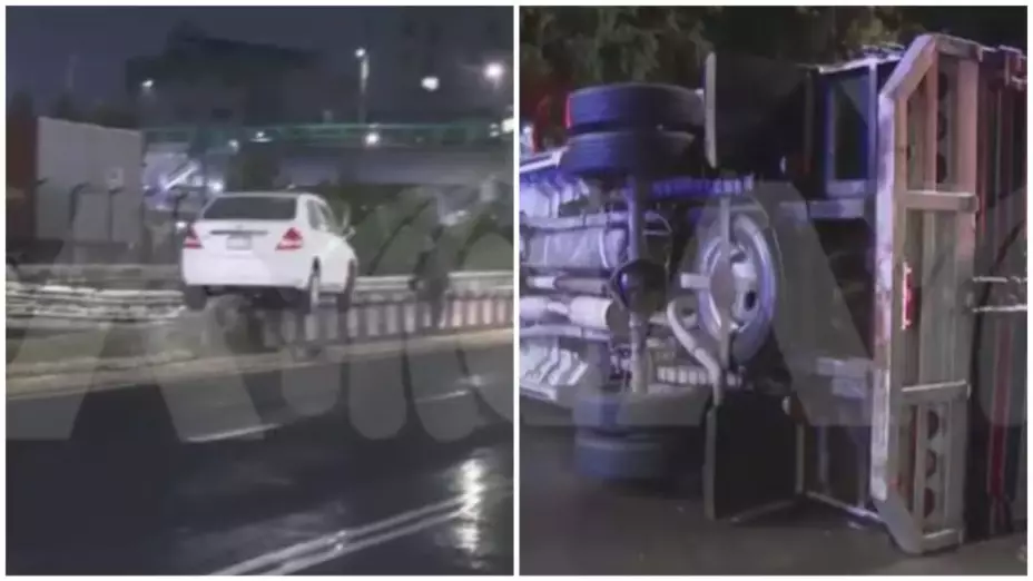 camioneta-volcada-circuito-interior-y-auto-muro-calzada-de-tlalpan