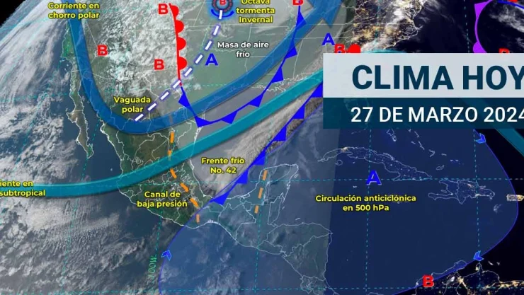 Clima en México hoy 27 de marzo de 2024