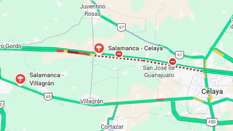 Tráfico autopista Salamanca Celaya hoy