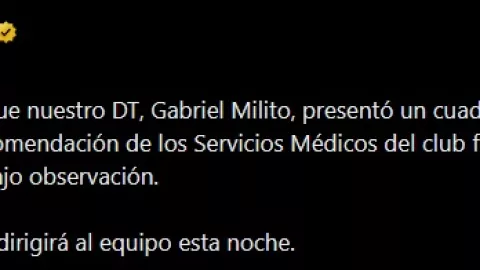 El comunicado de Chivas para explicar por qu&eacute; no dirigi&oacute; Gabriel Milito frente a Santos