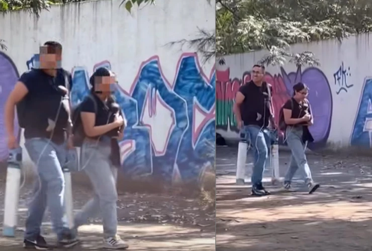 padres tanque de oxigeno