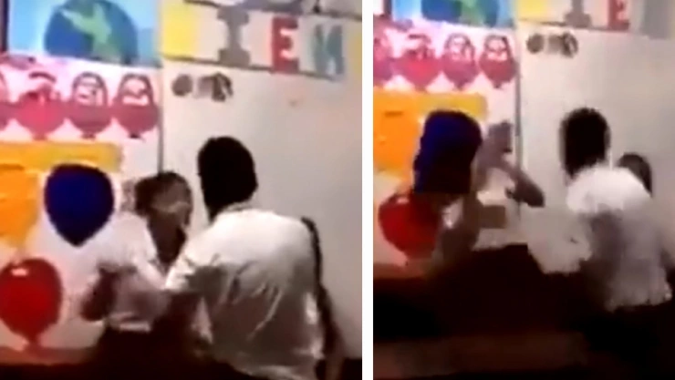 Alumno golpea a su novia