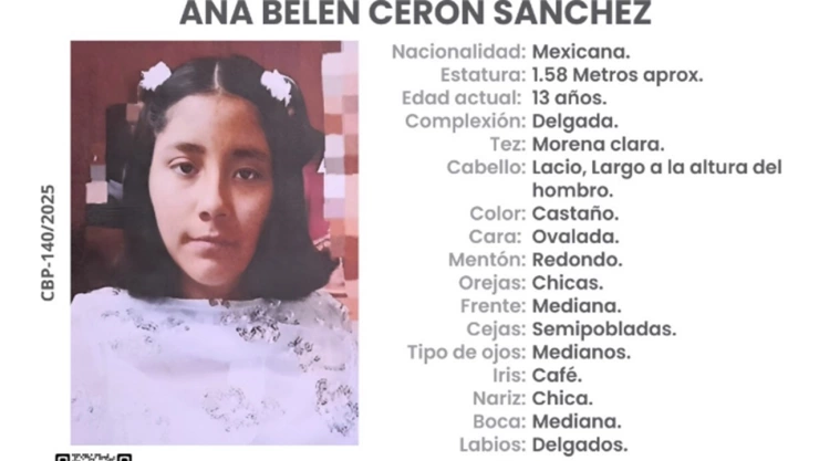 Ana Belén Cerón, menor de 13 años