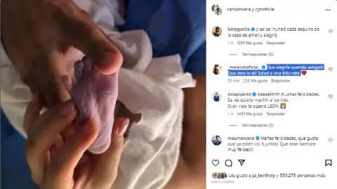 Famosos felicitan a Carlos Rivera y Cynthia Rodríguez tras el nacimiento de su hijo.jpg