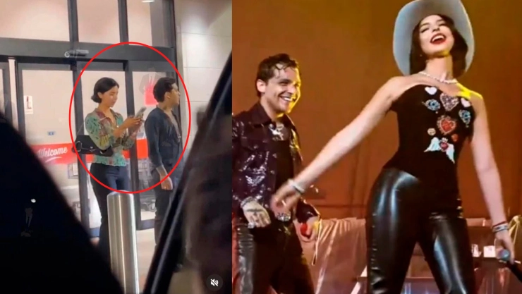 
¿Romance a la vista? Captan a Ángela Aguilar y Christian Nodal saliendo juntos de un hotel en Monterrey