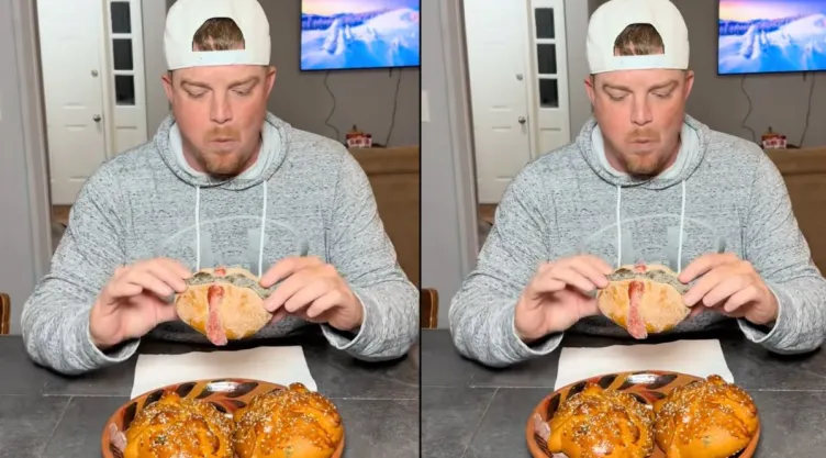 Mexicana le hace broma a su pareja estadounidense al comentarle que el pan de muerte tiene cenizas | VIDEO