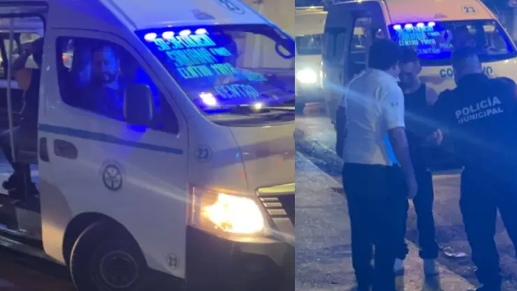 ¡Asco total! Hombre vomita a pasajeros para no pagar la combi en Playa del Carmen