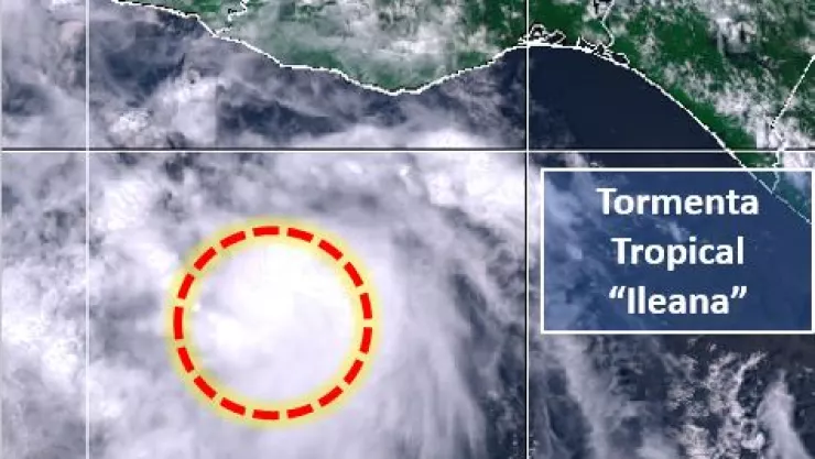 Tormenta tropical Ileana a 265 km de las costas de Oaxaca