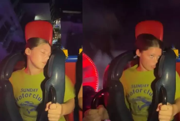 VIDEO Joven se desmaya varias veces en un juego mecánico