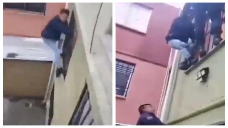 Asalto termina en persecución, balacera y un detenido que intentó escapar escalando ventanas