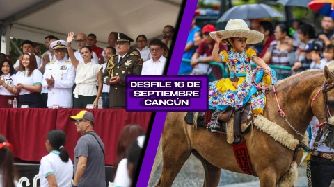 FOTOS_ Así fue el Desfile del 16 de septiembre 2025 en Cancún aún con lluvia.jpg