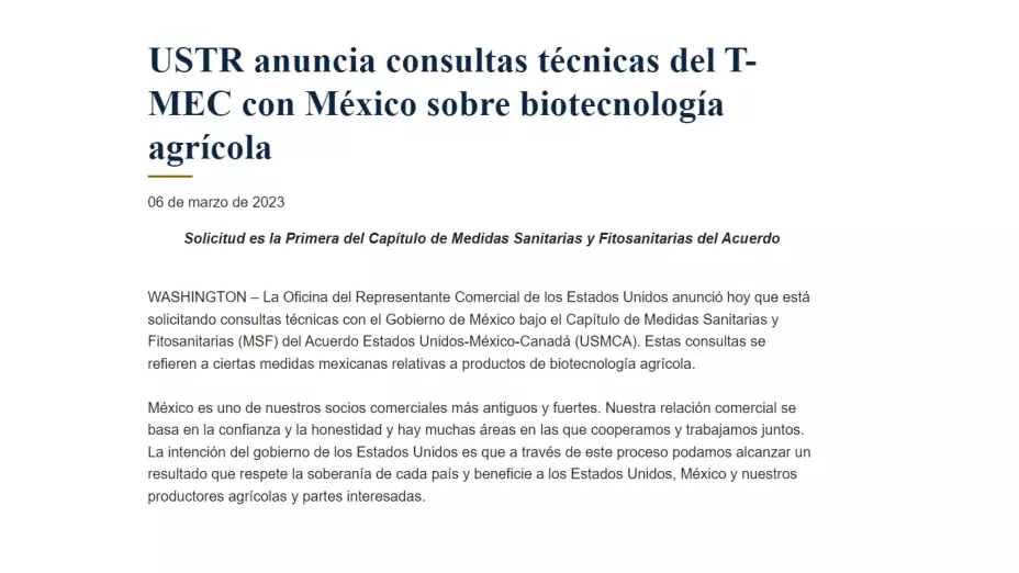 EU México maíz transgénico