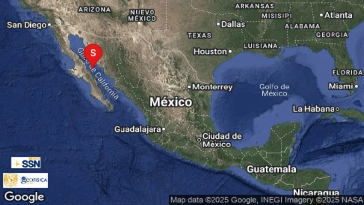 Sismo en Baja California Sur