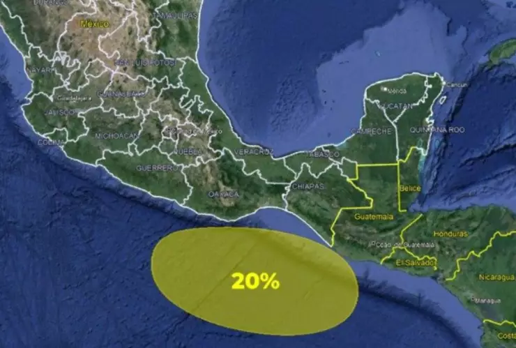 Zona de baja presión pone en ALERTA a estos estados en la costa de México
