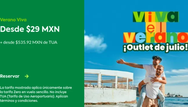 Viva Aerobus ofrece vuelos desde 29 pesos este Julio 2023