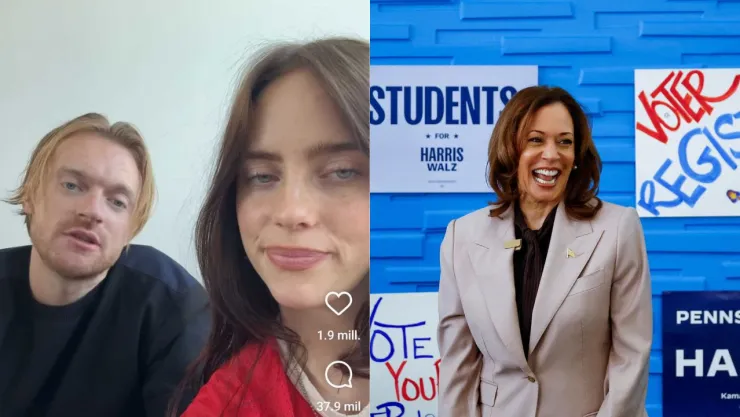 Billie Eilish y su hermano, Finneas, dan sus razones para votar por Kamala Harris