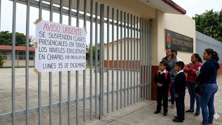 Suspensión de clases en Chiapas por Frente Frío 21 y lluvias fuertes