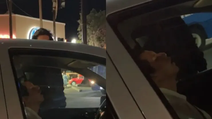 ¡Impactante! Joven se queda dormido en plena avenida en Aguascalientes