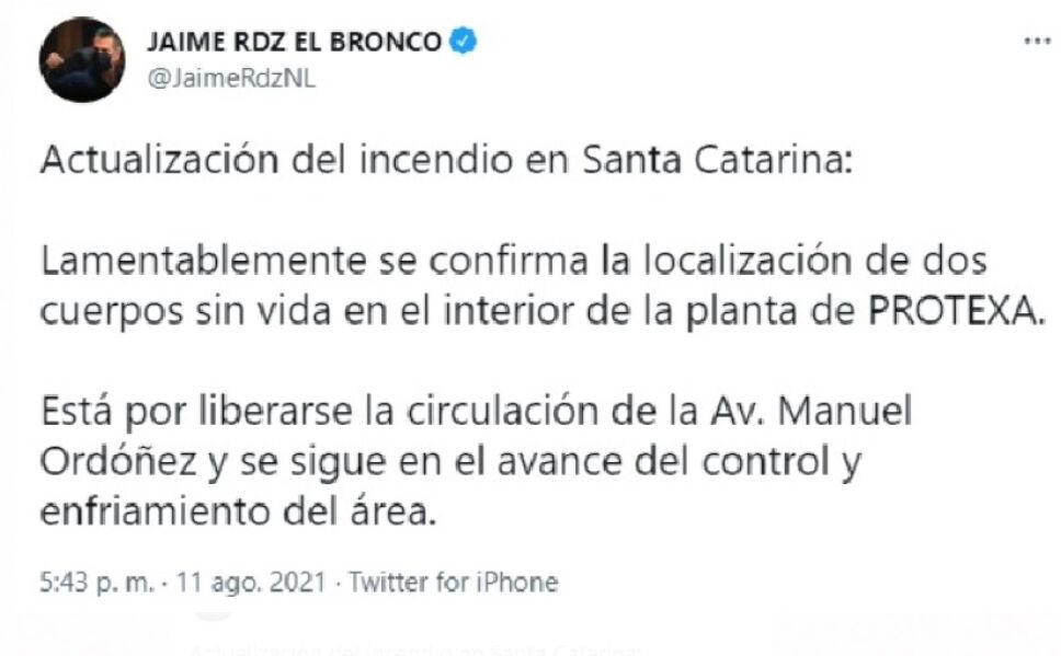 Gobernador sobre fallecidos en incendio de Santa Catarina.jpg