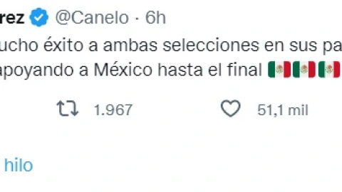 Canelo le deseó mucha suerte a ambas selecciones