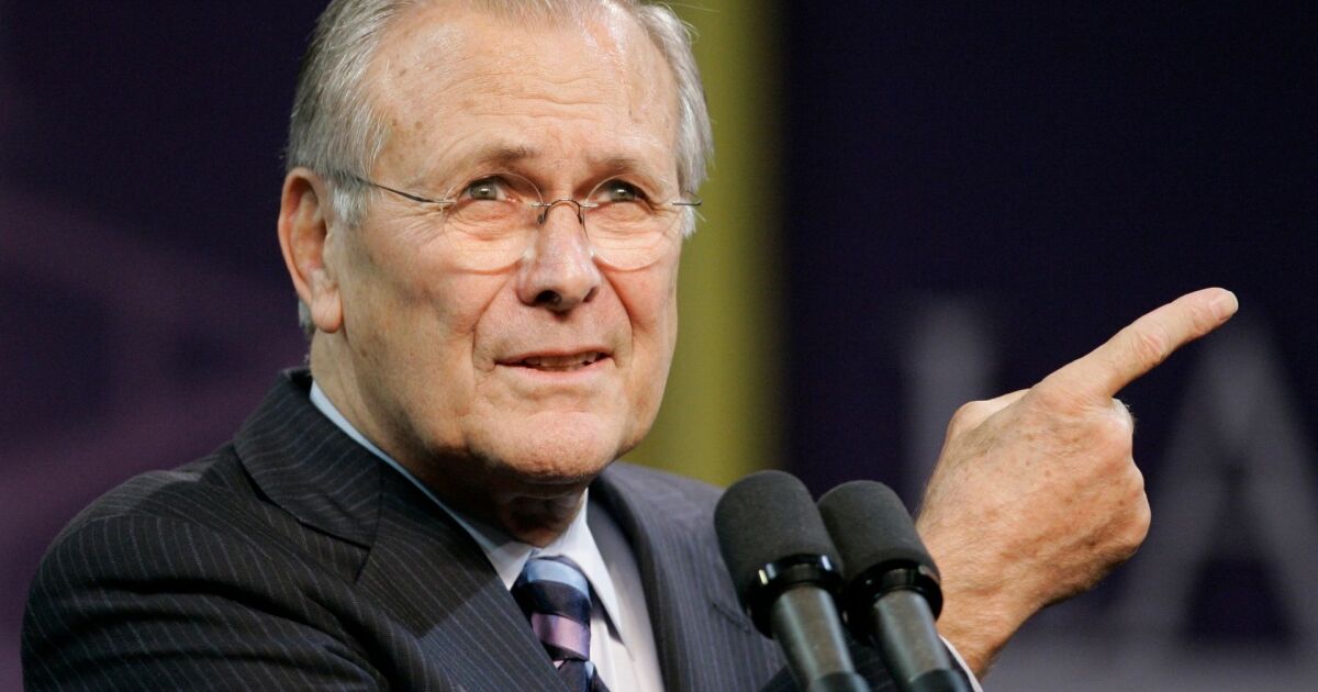Murió Donald Rumsfeld, exsecretario de Defensa de EU