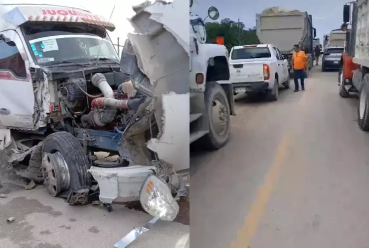 Reportan choque de tráiler y góndola en tramo carretero Juan Sarabia- Ucum; hay un lesionado.jpg