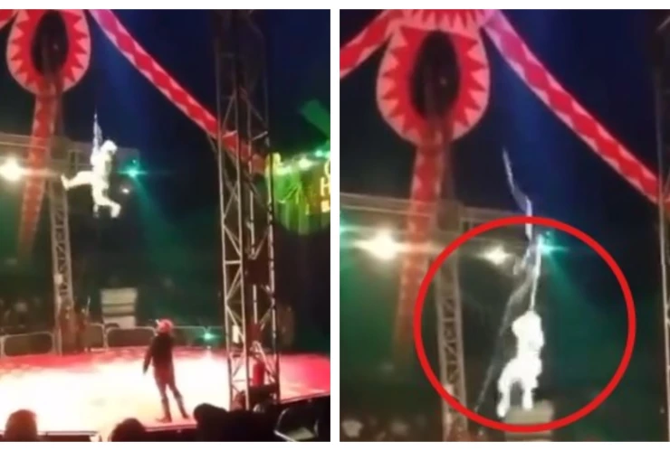 ¡Terror en el circo! Payaso trapecista sufre caída en Cuernavaca| VIDEO