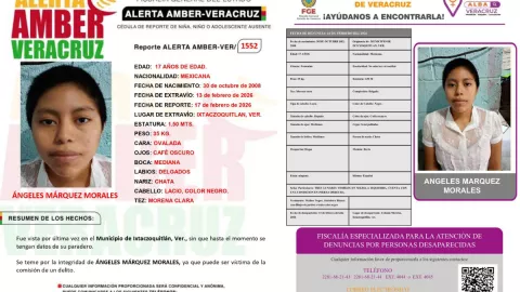 Ficha de desaparecida en Ixtaczoquitlán, Veracruz